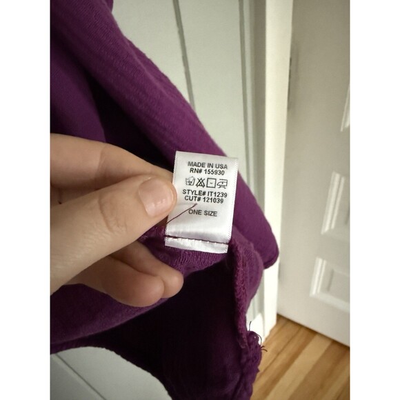 April Meets October Open Front Wrap Cardigan One Size Purple Gauze Minimalist - Picture 6 of 9